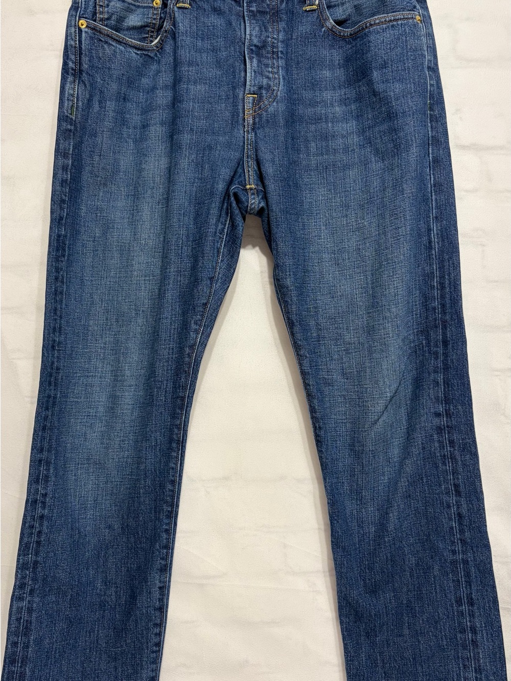Sid Mashburn Straight-Leg Denim Jeans in Medium Blue